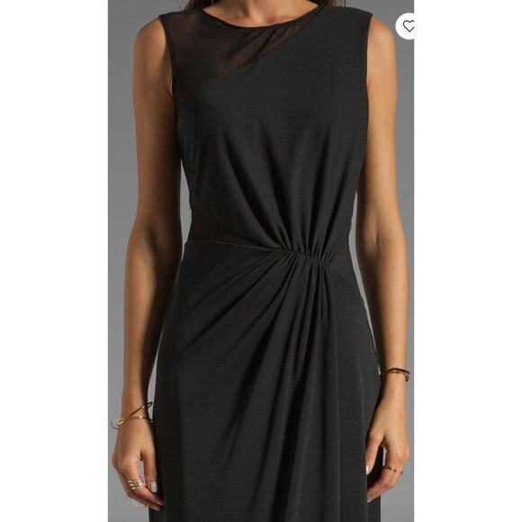 Halston Heritage Cheer Contrast Gown Sleeveless Formal Dress in Black, Size 4 - Picture 10 of 16